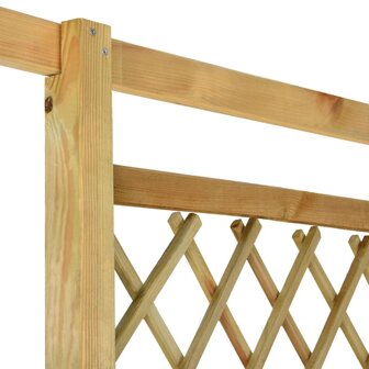 Hoekpergola met bank 166x81x174 cm ge&iuml;mpregneerd grenenhout