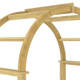 Boog met latwerk 141x97x243 cm ge&iuml;mpregneerd massief grenenhout