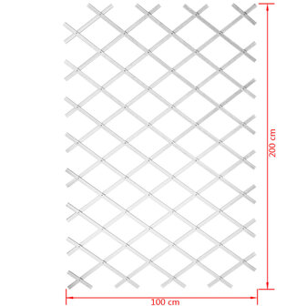 Tuinlatwerk 100x200 cm PVC wit 6040703