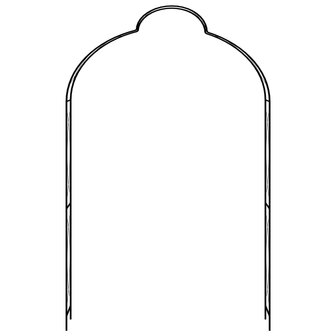 Tuinboog 150x34x240 cm ijzer zwart