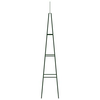 Plantenklimrekken 2 st 35x35x195 cm ijzer donkergroen