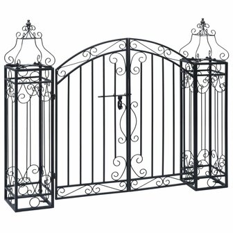 Poort decoratief 122x20,5x100 cm smeedijzer