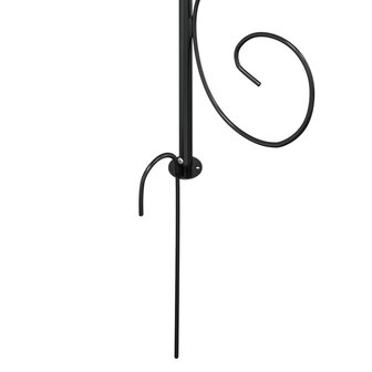 Tuinboog &Oslash;180x255 cm staal zwart