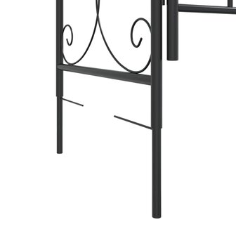 Tuinboog met poort 108x45x235 cm staal zwart
