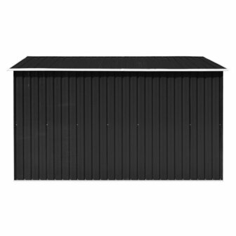 Tuinschuur 257x298x178 cm metaal antracietkleurig
