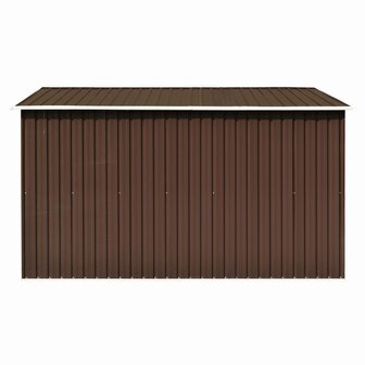 Tuinschuur 257x298x178 cm metaal bruin