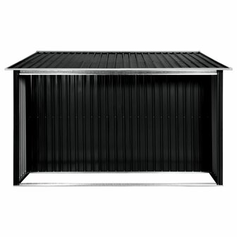 Tuinschuur met schuifdeuren 329,5x312x178 cm staal antraciet
