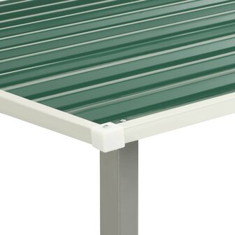 Tuinschuur met schuifdeuren 386x312x178 cm staal groen
