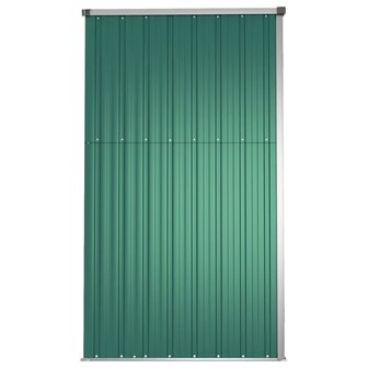 Tuinschuur 225x89x161 cm gegalvaniseerd staal groen