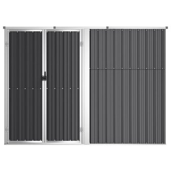 Tuinschuur 225x89x161 cm gegalvaniseerd staal antracietkleurig