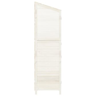 Tuinschuur 55x52x174,5 cm massief vurenhout wit