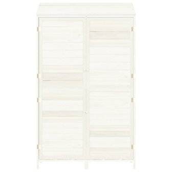 Tuinschuur 102x52x174,5 cm massief vurenhout wit