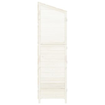 Tuinschuur 102x52x174,5 cm massief vurenhout wit