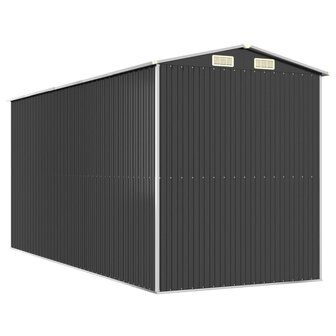 Tuinschuur 192x440x223 cm gegalvaniseerd staal antracietkleurig