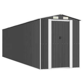 Tuinschuur 192x772x223 cm gegalvaniseerd staal antracietkleurig