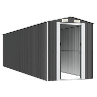 Tuinschuur 192x772x223 cm gegalvaniseerd staal antracietkleurig