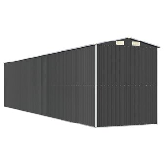 Tuinschuur 192x938x223 cm gegalvaniseerd staal antracietkleurig