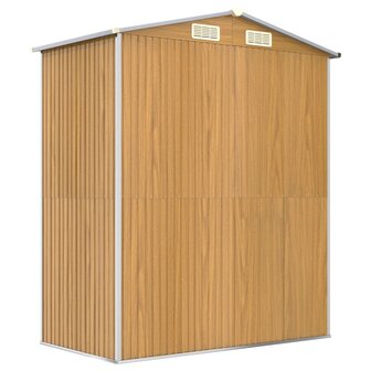 Tuinschuur 192x108x223 cm gegalvaniseerd staal lichtbruin