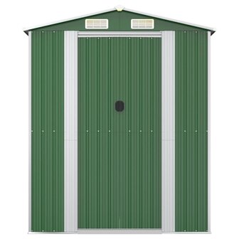 Tuinschuur 192x938x223 cm gegalvaniseerd staal groen