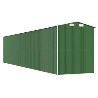 Tuinschuur 192x938x223 cm gegalvaniseerd staal groen