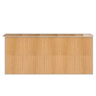 Tuinschuur 192x440x223 cm gegalvaniseerd staal lichtbruin