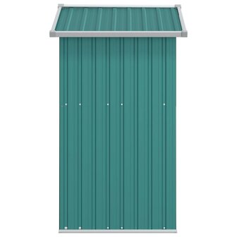 Tuinschuur 126x97,5x177 cm gegalvaniseerd staal groen