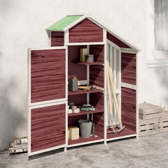 Tuinschuur 120x53,5x170 cm massief grenenhout mokkakleurig