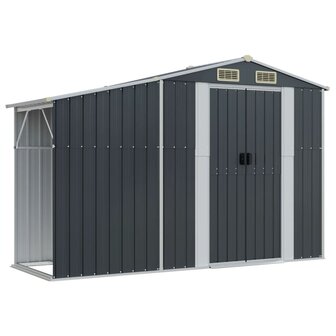 Tuinschuur 277x93x179 cm gegalvaniseerd staal antracietkleur