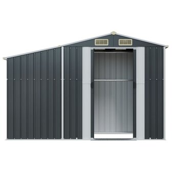 Tuinschuur 277x93x179 cm gegalvaniseerd staal antracietkleur