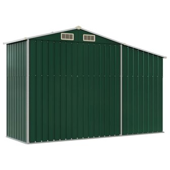 Tuinschuur 277x93x179 cm gegalvaniseerd staal groen