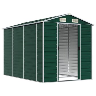 Tuinschuur 191x300x198 cm gegalvaniseerd staal groen