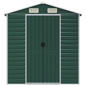 Tuinschuur 191x300x198 cm gegalvaniseerd staal groen