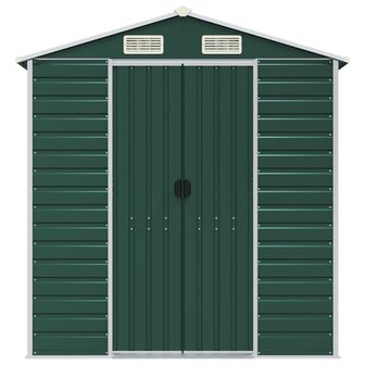 Tuinschuur 191x130x198 cm gegalvaniseerd staal groen