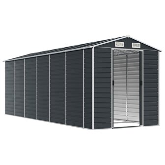 Tuinschuur 191x555x198 cm gegalvaniseerd staal antracietkleurig