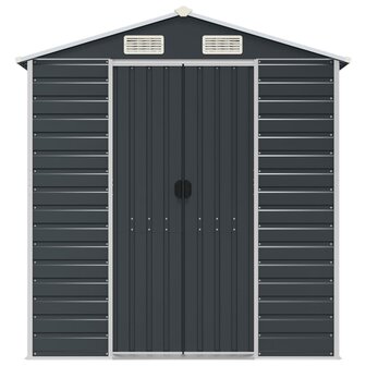 Tuinschuur 191x555x198 cm gegalvaniseerd staal antracietkleurig