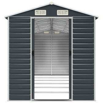 Tuinschuur 191x555x198 cm gegalvaniseerd staal antracietkleurig