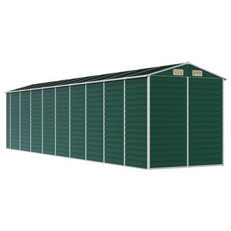 Tuinschuur 191x810x198 cm gegalvaniseerd staal groen