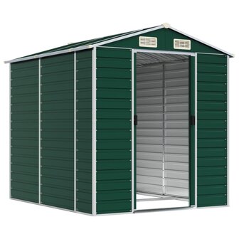 Tuinschuur 191x215x198 cm gegalvaniseerd staal groen