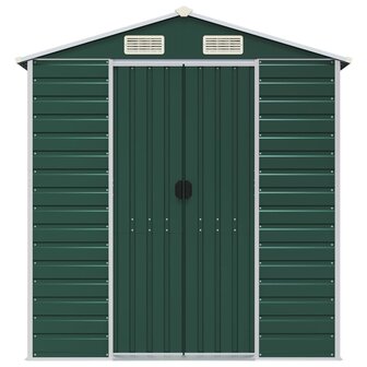 Tuinschuur 191x215x198 cm gegalvaniseerd staal groen