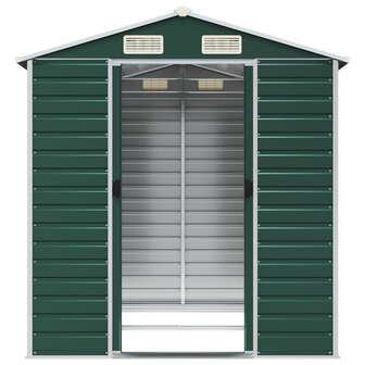 Tuinschuur 191x215x198 cm gegalvaniseerd staal groen