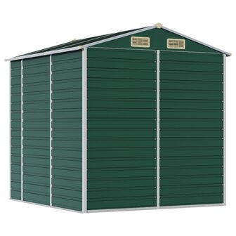 Tuinschuur 191x215x198 cm gegalvaniseerd staal groen