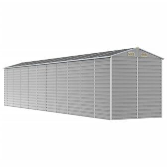 Tuinschuur 191x895x198 cm gegalvaniseerd staal lichtgrijs