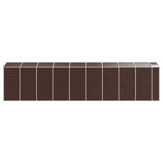 Tuinschuur 191x810x198 cm gegalvaniseerd staal bruin