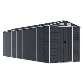 Tuinschuur 191x640x198 cm gegalvaniseerd staal antracietkleurig