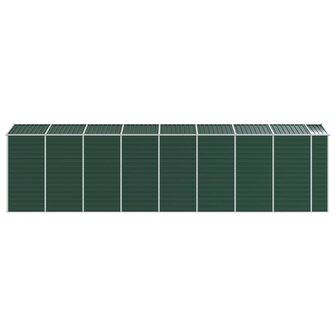 Tuinschuur 191x725x198 cm gegalvaniseerd staal groen