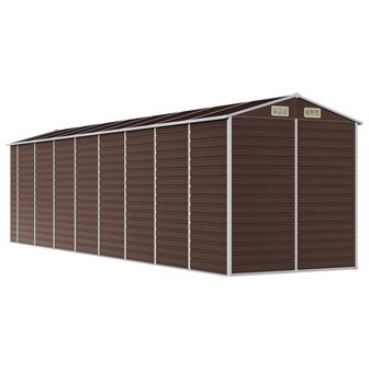Tuinschuur 191x725x198 cm gegalvaniseerd staal bruin