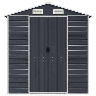Tuinschuur 191x725x198 cm gegalvaniseerd staal antracietkleurig