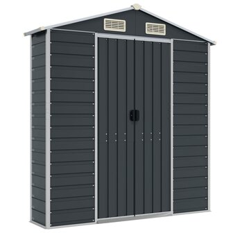Tuinschuur 191x300x198 cm gegalvaniseerd staal antracietkleurig