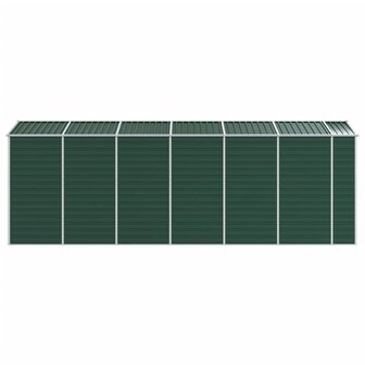 Tuinschuur 191x555x198 cm gegalvaniseerd staal groen