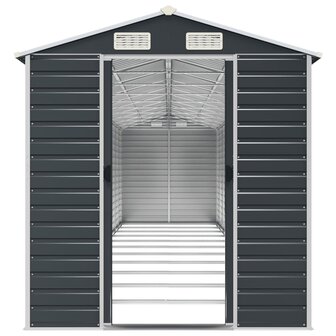 Tuinschuur 191x980x198 cm gegalvaniseerd staal antracietkleurig